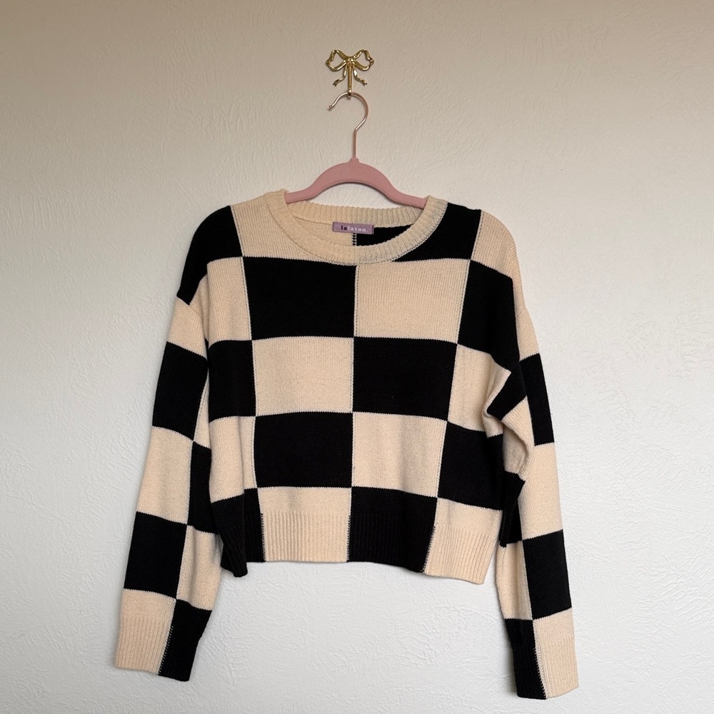 checker sweater